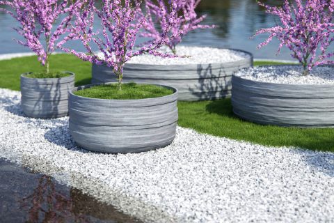 Donice ogrodowe betonowe z ultra betonu Hydry 1