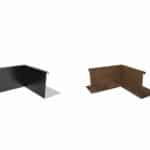 NW Element Rogowy wewnętrzny 90º H400 2 materiały